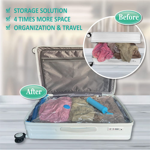 12Pcs of Vaccum Storage Bag with Manual Pump