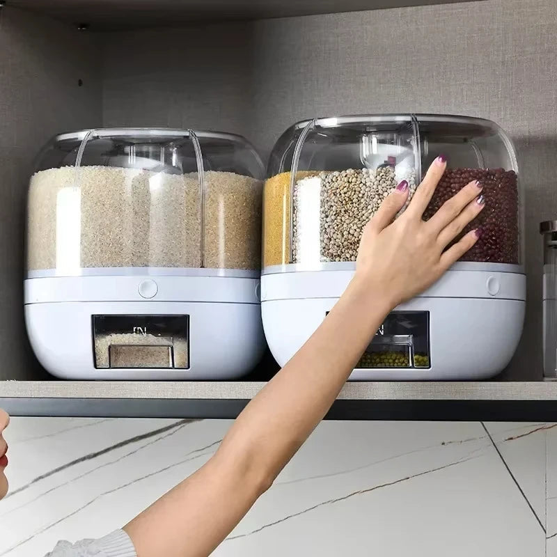 Rotary Dividing Coarse Grain tank Barrel Household Storage Box