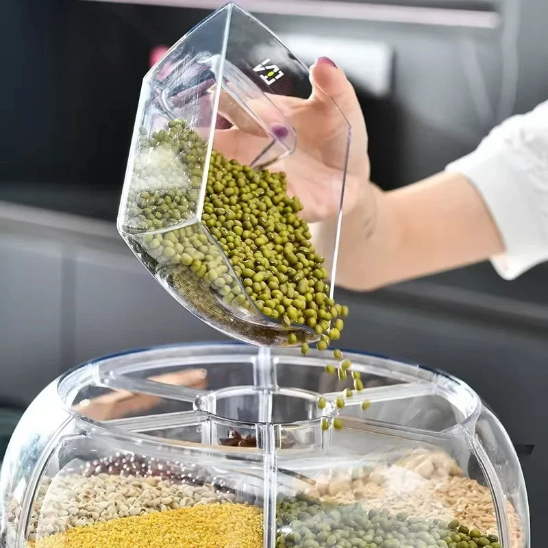 Rotary Dividing Coarse Grain tank Barrel Household Storage Box