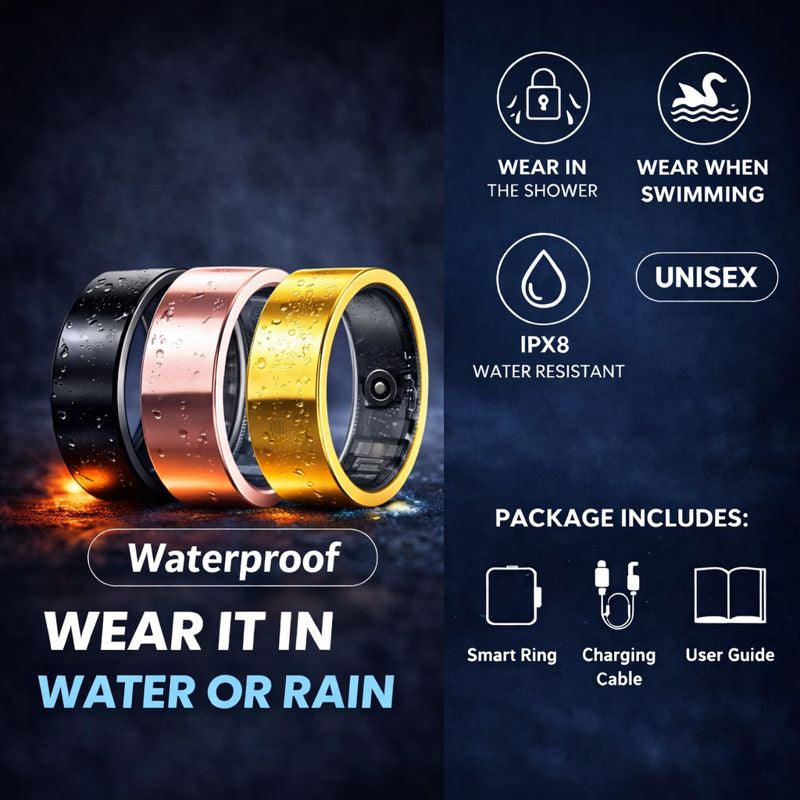 Health Monitor Smart Ring – Sports + Sleep Tracking (NFC)